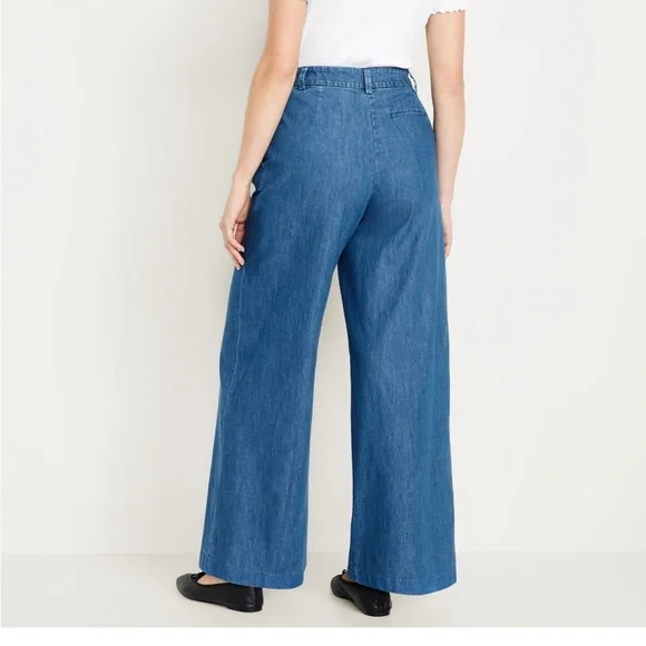 Women's Old Navy Extra High Waisted Taylor Wide Leg Trouser Jeans - Picture 3 of 4